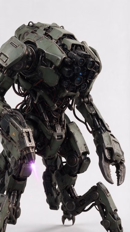Episode two robot, three-quarter reference